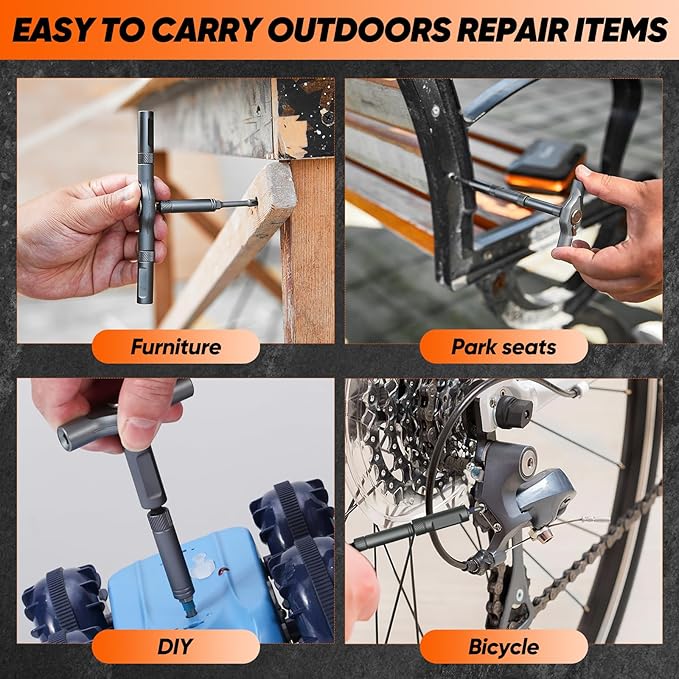 Saker 42 in 1 Magnetic Screwdriver Set, Multi Bit Free Combination Ratchet Screwdriver Set Portable Repair Tool Kit for Furniture, Computer, Bicycle and DIY Grey