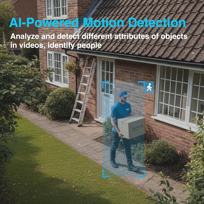 Solar Security Cameras Wireless Outdoor, 2K Solar/Battery Powered WiFi Security Camera, Pan/Tilt 360° View, AI Motion Detection for Home Security, 2-Way Audio, Siren, IP65, SD/Cloud Storage