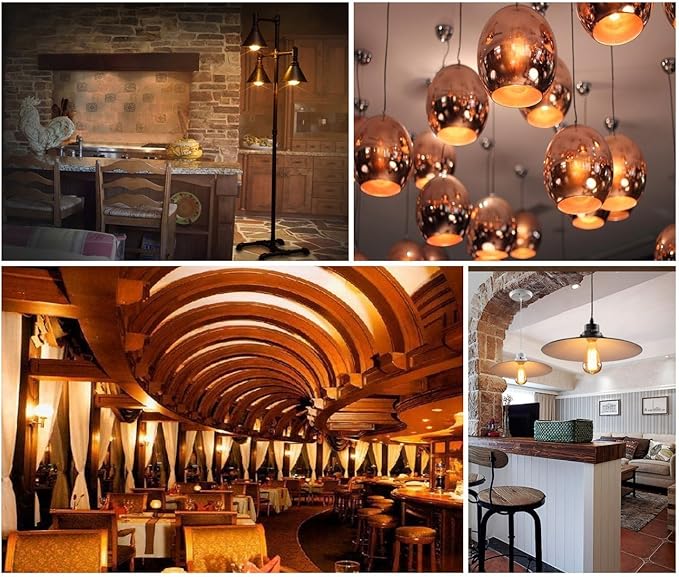 Dimmable LED Tubular Bulb 6W,60W Equivalent 600 Lumens, Antique Edison Style LED Filament Light Bulbs, E26 Clear Edison Bulb Daylight 2700K Pack of 12