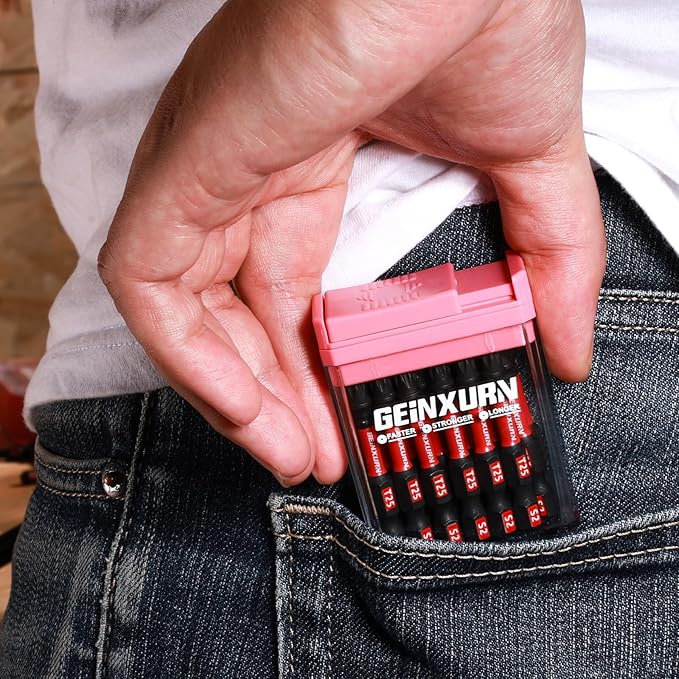 Impact Screwdriver Bits Set,15 PCS 2" Magnetic(PH2/T20/T25) S2 Steel Multi Driver Bits with Colorful Storage Box