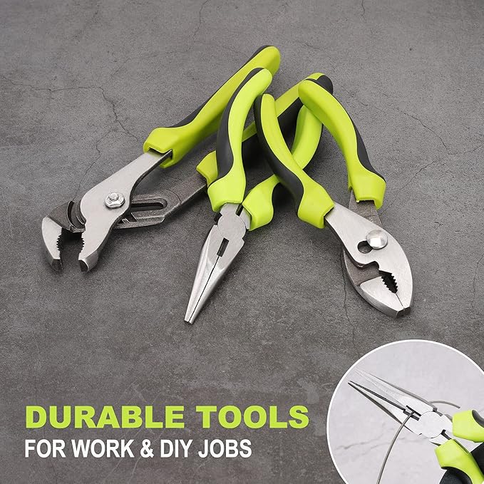 FASTPRO 232-Piece 20V Cordless Lithium-Ion Drill Driver & Home Tool Set, Household Repairing Tool Kit with Drill, 12-Inch Wide Mouth Storage Tool Bag, Green