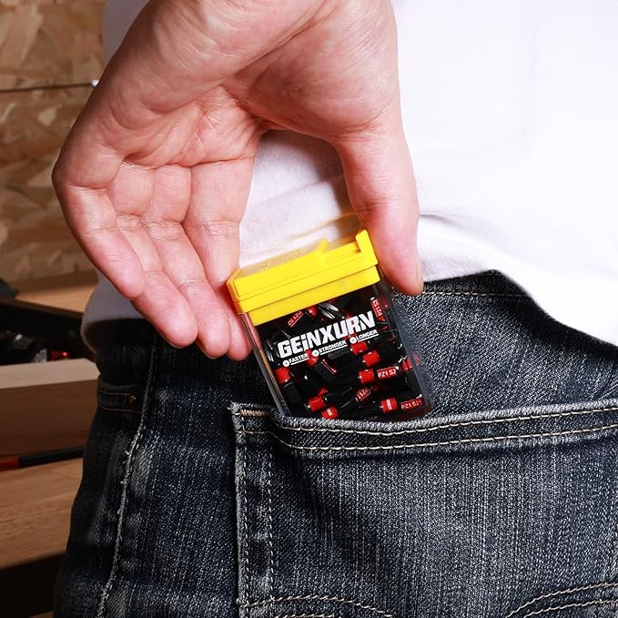 Impact Pozi Screwdriver Bits Set,90 Pcs 1" Magnetic (PZ1/PZ2/PZ3) S2 Steel Multi Driver Bits and 1Pcs Bit Holder with Storage Colorful Box