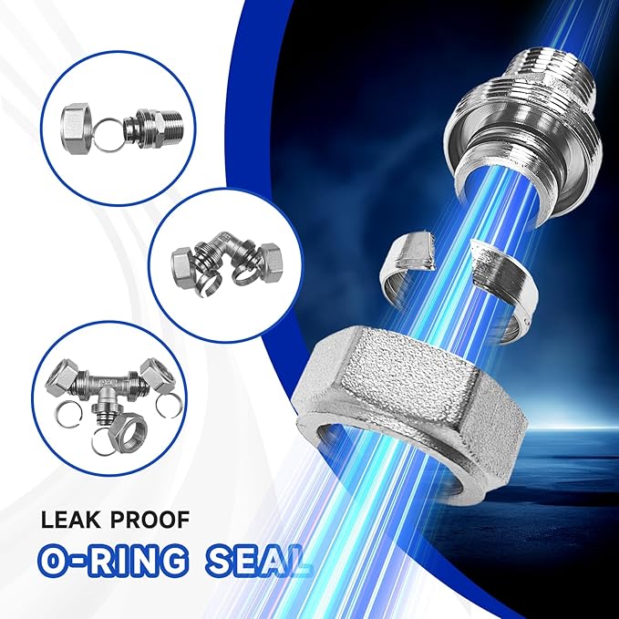 Compressed Air Line Kit, 3/4" x 120’&200‘&300‘ HDPE-Aluminum-HDPE Piping, Air Line Hose, Air Hose Kit with Air Compressor Accessories and Airline Tubing