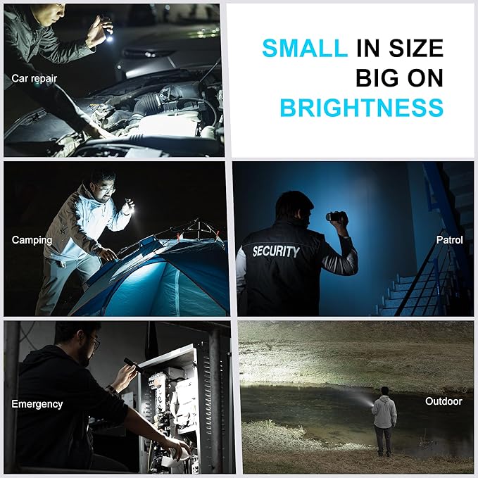 WUBEN C3 Flashlight 1200 High Lumens Rechargeable Flashlights 6 Modes Super Bright IP68 LED Tactical Flashlight for Camping, Home, Emergency, Rescue, Hunting, Inspection, Repair, Tool Gifts for Men