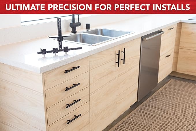 True Position Tools The Original Cabinet Hardware Jig - Made in USA - Most Accurate Tool for Knobs and Pulls - Hand Calibrated