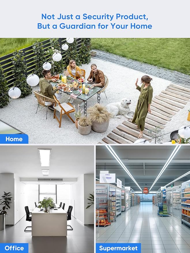 SANNCE 16CH 8MP NVR Wireless Security Camera System with 4 * 8MP Waterproof Surveillance IP Cameras,Dual-Band WiFi, H.264+ Video Coding, IP66 Outdoor Camera,Night Vision.