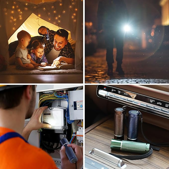 FASTPRO 36-Pack Flashlights Set, Aluminum LED Flashlights Include AAA Batteries & Lanyard, Super Bright 100 Lumen Flashlight for Party Favors, Camping, Hurricane Supplies