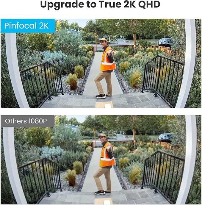 2K Wireless Video Doorbell Camera with Chime, 180-Day Battery Life, Front Door Home Security, Instant Alerts, 2-Way Talk, PIR Detection, Night Vision, Cloud Storage, IP65 Waterproof, 2.4G WiFi Only