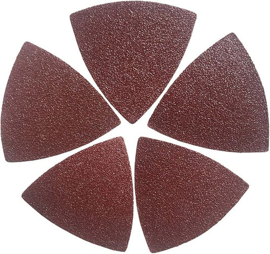 XXGO 3-1/8" 80mm 60 Pcs 60 Grits Triangular Hook & Loop Abrasive Multi Tool Sandpaper for Wood Sanding Fit 3-1/8 Inch Oscillating Multi Tool Sanding Pads XG802060