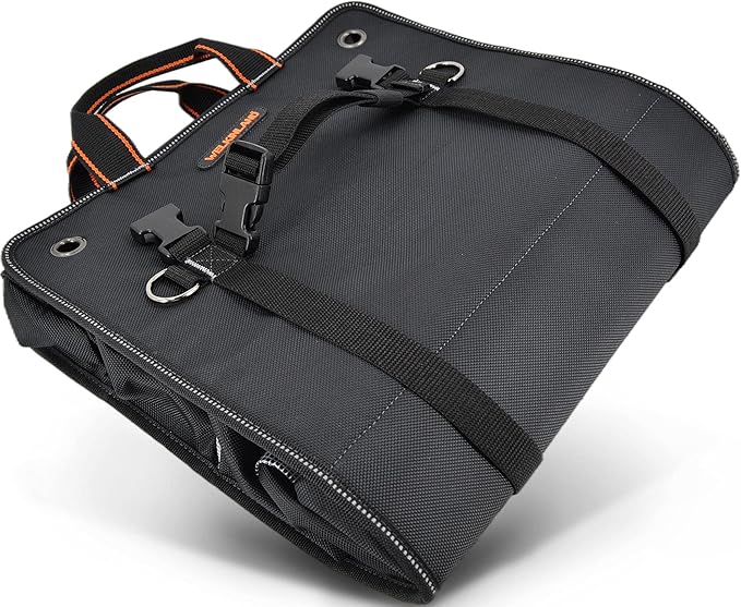 WELKINLAND Men's Tool Roll Organizer, Roll-Up Bag for Mechanics, Electricians & Motorcyclists