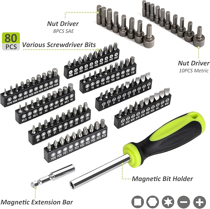 FASTPRO 249-Piece Mechanics Tool Set, SAE & Metric Socket Set, Include 1/2", 3/8" and 1/4" Drive Sizes