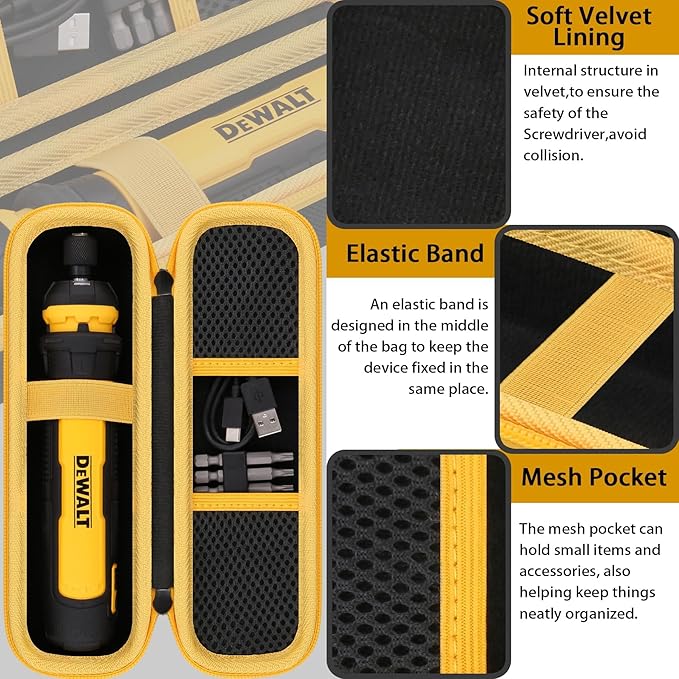 khanka for DEWALT Cordless Screwdriver (DWHT66719) Hard Storage Case,Case Only