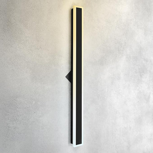 ASD LED 48" Long Wall Mount Light Fixture, Outdoor & Indoor Linear Sconce | 3CCT, Dimmable, Waterproof, Anti-Rust, ETL Listed | 36W 2800LM 3000-5000K 100-277V | Exterior Porch Lighting | Black