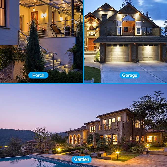 Dusk to Dawn Light Bulbs 1000 Lumen, Soft White, LED 12W, A19 E26, 4-Pack, HQ-H022