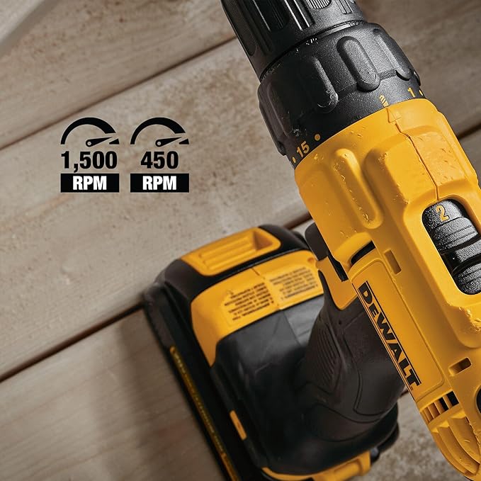 DEWALT 20V MAX Cordless Drill and Impact Driver, Power Tool Combo Kit with 2 Batteries and Charger (DCK240C2)