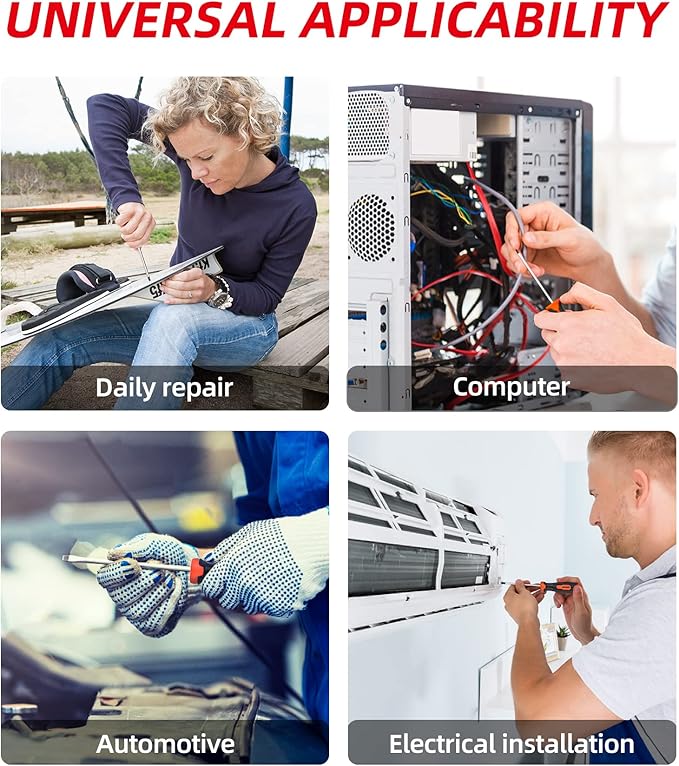 Screwdriver Set 14-Piece Precision Screwdrivers with box, Phillips, Slotted, Pozidriv, Magnetic Screwdriver Repair Tool Kit, Watch, Computer, Automotive, Phone (14-Piece)