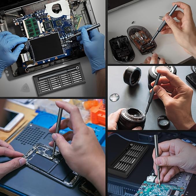 SHARDEN Small Screwdriver Set, 31 in 1 Screw Driver Set Kit with Torx, Phillips, Flathead, Mini Repair Tools Kit for Laptop, Phone, MacBook, Computer, Electronics, Glasses, Watch