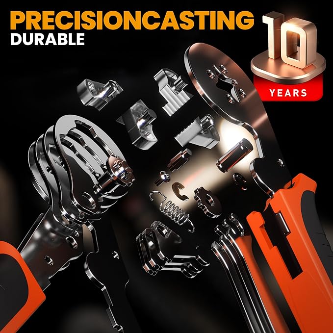 SOMELINE Ferrule Crimping Tool Kit,Self-Adjusting Pliers for wire ferrules AWG 24-8, With 9 Sizes Insulated Wire Ferrules Terminals,Square Crimp Connector Assortment Kit (GX9-4)