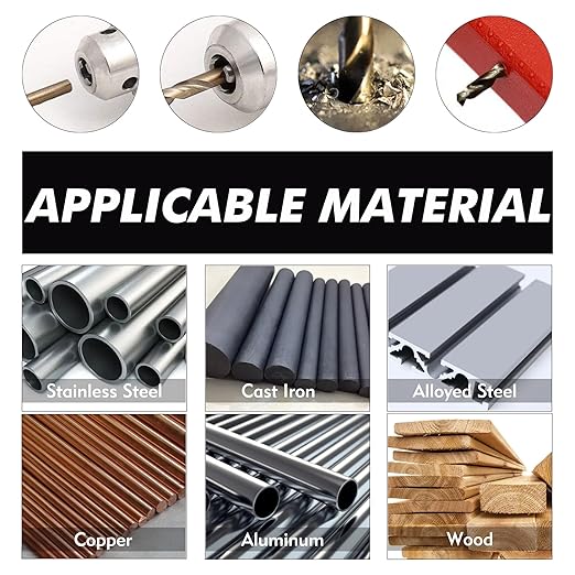 3/16 inch Cobalt Drill Bits, M35 HSS, 135 Degree Tip, Jobber Length Twist Drill Bit Set for Hard Metal, Stainless Steel, Cast Iron, Wood and Plastic, with Storage Case, Pack of 10