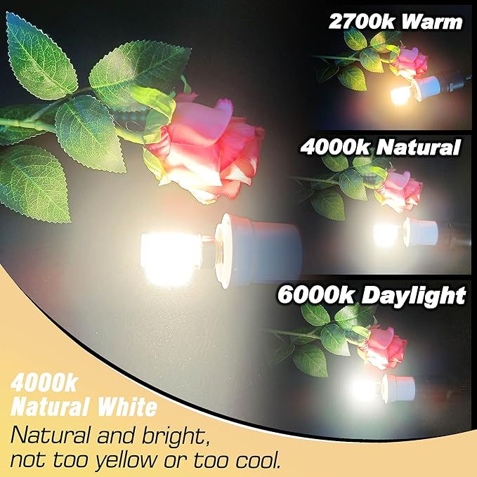 E12 T6 C7 40 Watt Equivalent LED Bulbs 4000K Natural White 450lm 4W 120Volt E12 Small Base LED Candelabra Bulb for Ceiling Fan Pendant Chandelier Lighting Wall Sconces, Non-Dimmable, 4 Pack