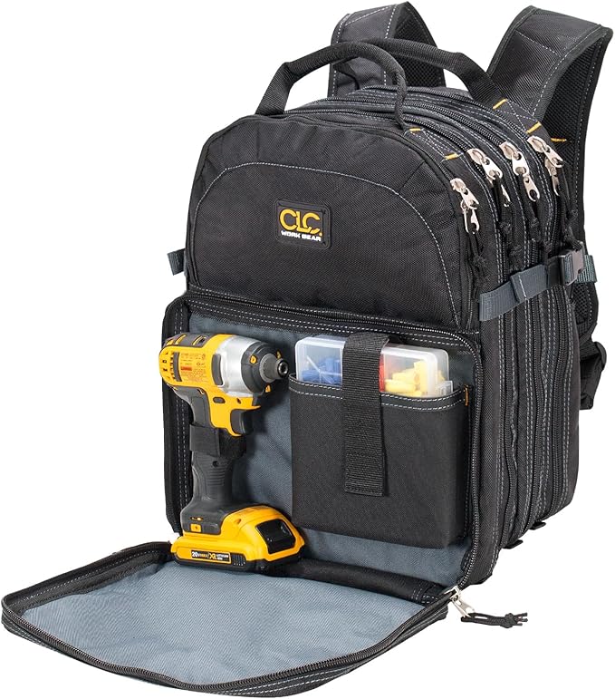 Custom Leathercraft1132 75-Pocket Tool Backpack