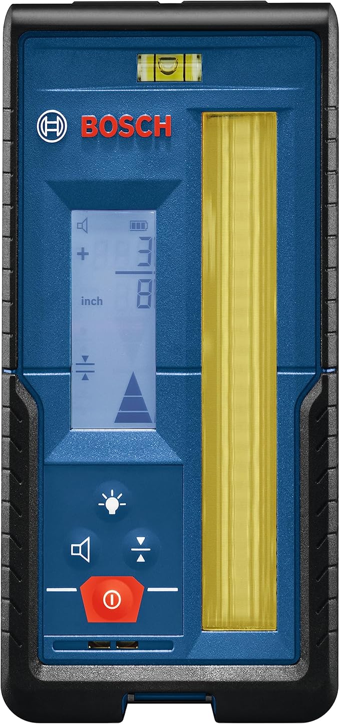 BOSCH LR20 1000 ft Red and Green-Beam Rotary Laser Receiver, Includes Mounting Bracket & 2 AA Batteries