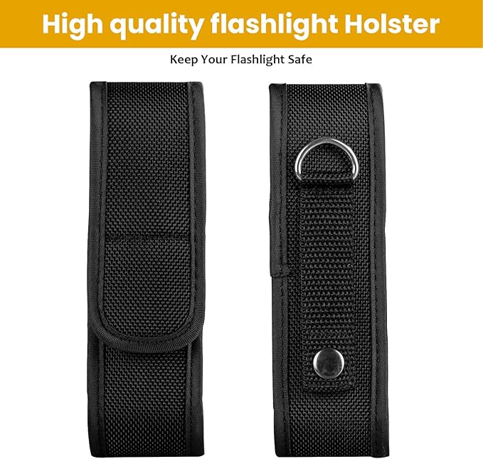 Wurkkos Flashlight Holster, LED Tactical Flashlight with Elastic Nylon, Flashlight Pouch, Nylon Pouch Holder, Flashlight Carry Case 5.9"x1.57", Suitable for TD02, FC11, TD04(Flashlight not Included)