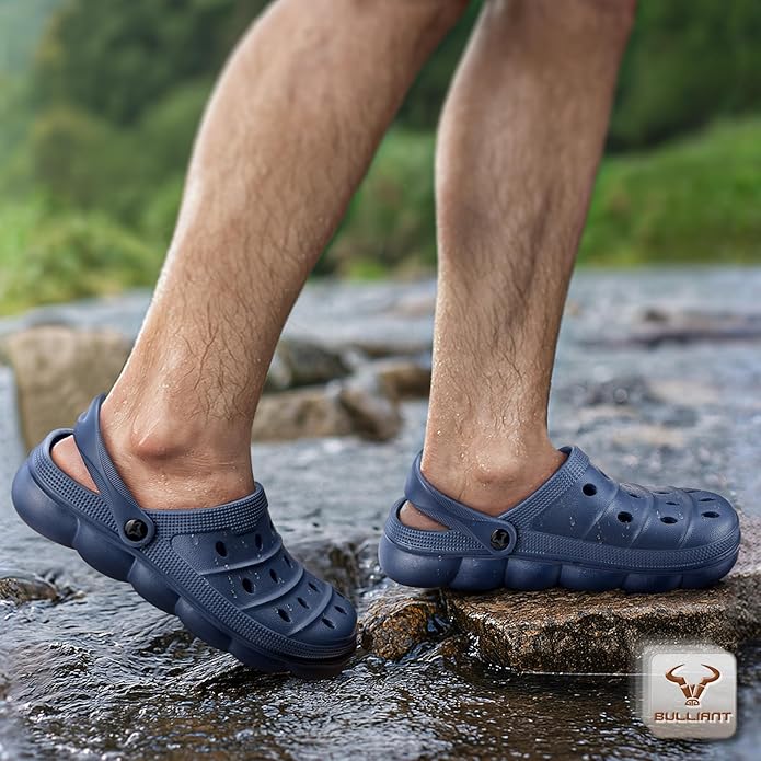 BULLIANT Men Clogs,Comfortable Mules Sandals for Men Women Cushioned Footbed Arch Support-EVA Ligthweight
