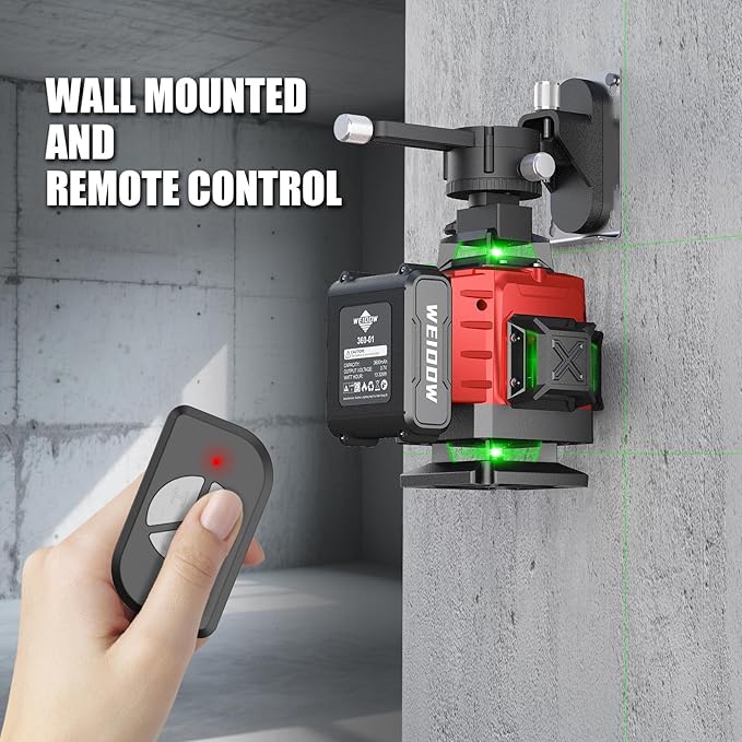 laser level Self Leveling 16 Lines 4×360° for Picture Hanging and Construction, High-capacity Lithium Battery