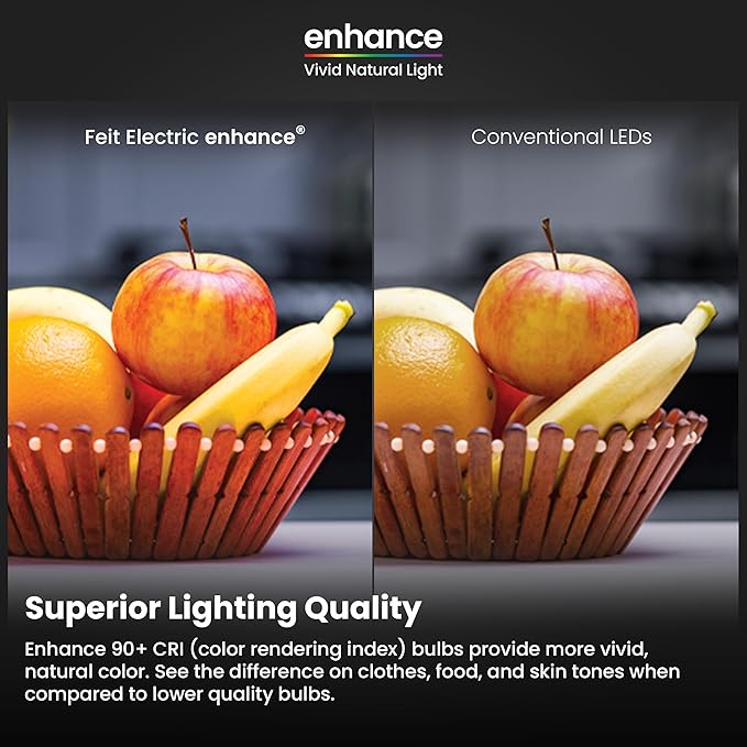 Feit Electric 5/6 Inch LED Recessed Downlight, 22.5W (120W Eqv), Dimmable, Adjustable White 2700K–5000K, Retrofit Kit, E26 Adapter, Ideal for Larger Spaces or High Ceilings, LEDR56XHO/6WYCA/4, 4 Pack