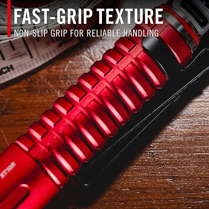 COAST XT10R 280 Lumen USB-C Rechargeable Pocket Flashlight/Penlight with TWIST FOCUS and Two-Way Clip, 3 Bite Caps included, Pocket Size for EDC, Work and Emergencies, RED