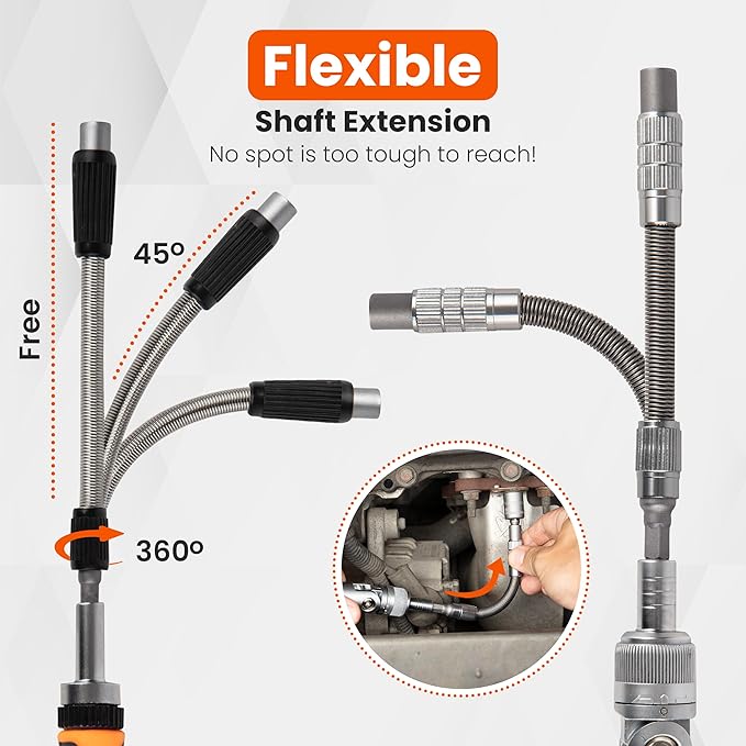 Ratcheting Screwdriver Set -68 in 1 Socket Set & Magnetic Screwdriver Bit Set with Rotatable Ratchet Handles