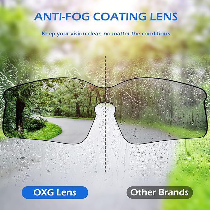 OXG 6 Pack Anti-Fog Safety Glasses, ANSI Z87+ Impact & Scratch Resistant Protective Eyewear for Work, Lab, Construction
