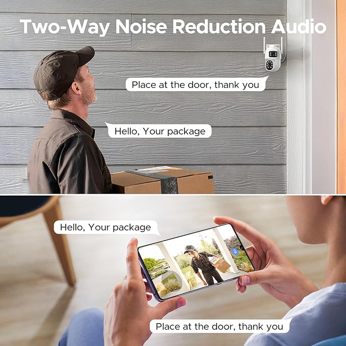 2K Dual Lens Security Cameras Wireless Outdoor, 5G & 2.4G WiFi Pro Home Security Camera System with Color Night Vision, Auto Tracking, 2-Way Audio, 360° Pan & Tilt, 500GB HDD 10CH NVR No Subscription