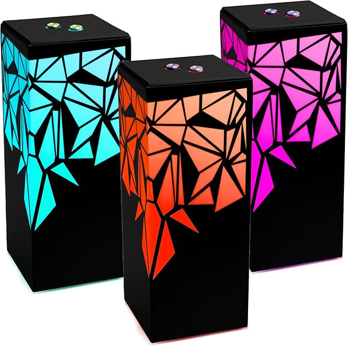 Telepathy® Long Distance Friendship Lamp® - Raining Diamonds Design | Wi-fi Touch Lamp LED Lights for family members who stays apart | Friendship Day Gifts (Set of 3)