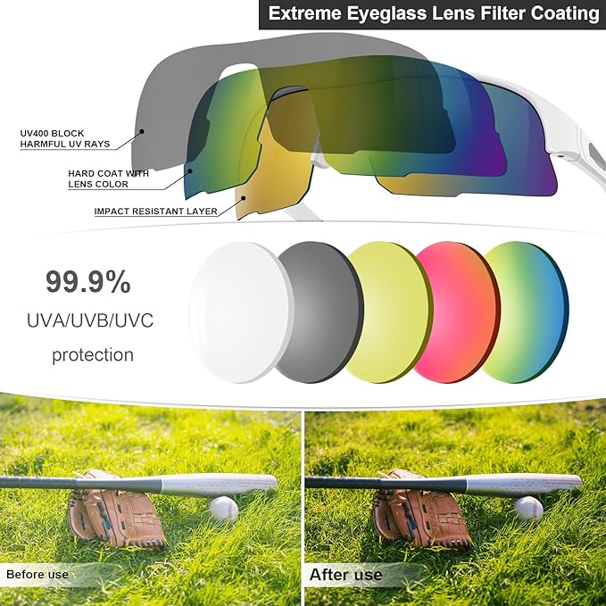 6 Pack Safety Glasses, ANSI Z87.1 Safety Glasses with UV Protection, Impact Resistant Tinted Safety Goggles