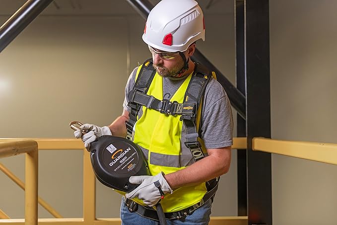 Guardian 42003 Velocity Class 1 Cable Self-Retracting Lifeline (SRL) with Carabiner | 50 ft | Class 1 | ANSI and OSHA Compliant