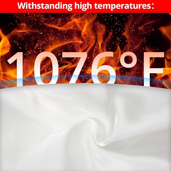 SecuCaptain Emergency Fire Blanket for Home and Kitchen - 40"x40" Flame Suppression Fiberglass Fire Blankets for House Camping Car Office Warehouse Emergency Survival Safety 2 Pack