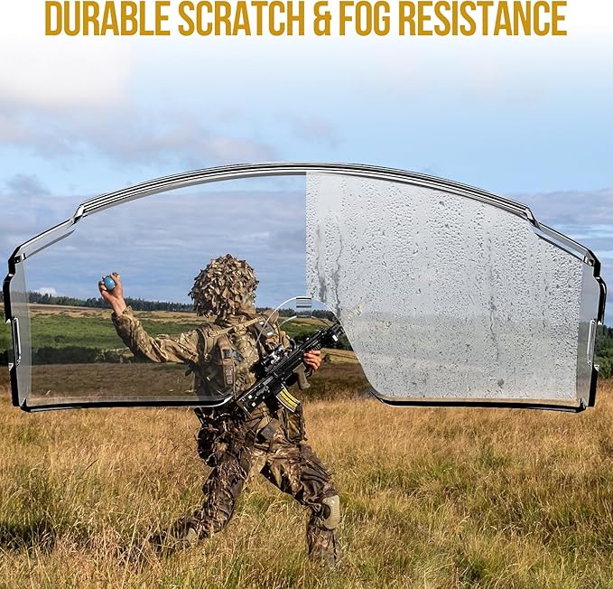 OneTigris Tactical Goggles Over Glasses, Anti Fog Tactical Eyeglasses, Safety OTG Goggles Protection with Interchangeable Len