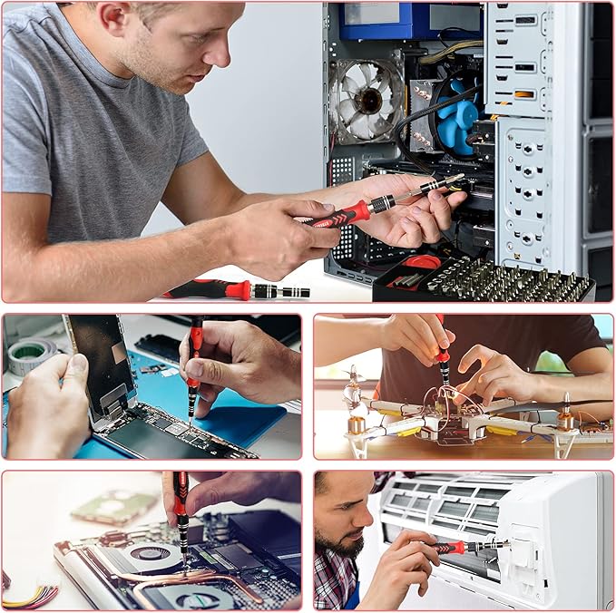 STREBITO Precision Screwdriver Set 124-Piece Electronics Tool Kit with 101 Bits Magnetic Screwdriver Set for Computer, Laptop, Cell Phone, PC, MacBook, iPhone, PS4, PS5, Xbox Repair