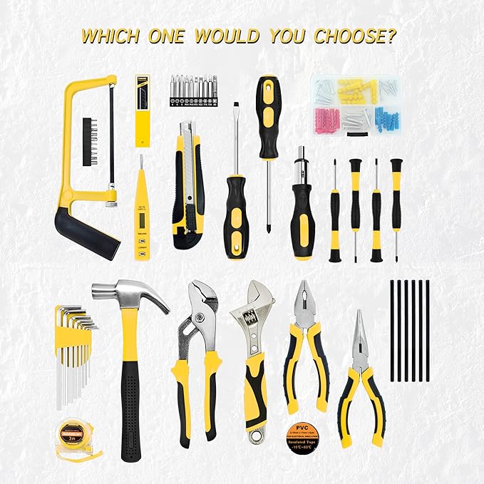 SOLUDE Tool Set,148-Piece Home Repair Tool Kit for Men Women College Students,Household Basic Hand Tool Sets with Case for Home Maintenance,Dorm Essentials,Auto Repair & DIY Projects