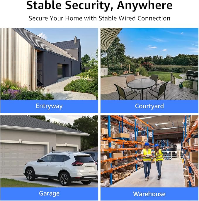 Wired Security Camera System, 8 Channel 5MP Lite CCTV Surveillance DVR Kit with 4 x 3MP Home AHD Security Camera Outdoor, IP66 Waterproof Metal Shell, Remote Access, Smart Detection,500G HDD