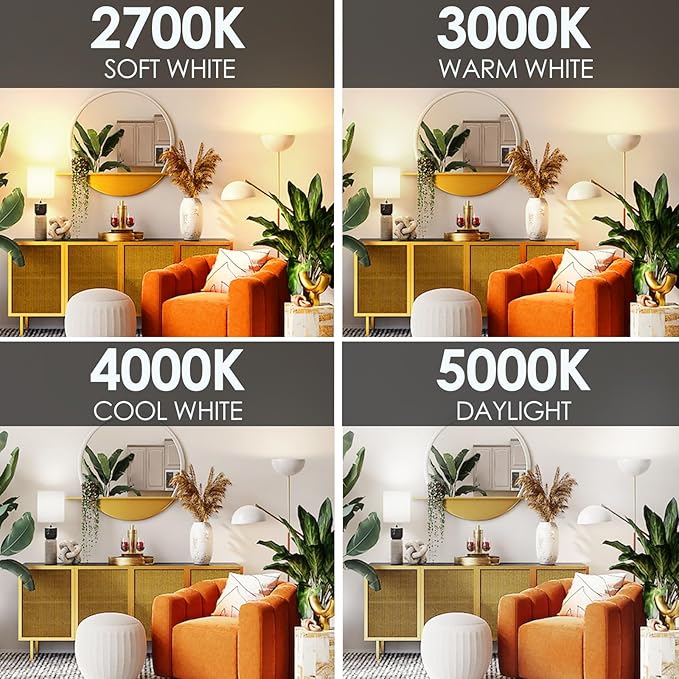 Light Bulbs 60 Watt Equivalent, A19 Daylight LED Light Bulbs, 15000 Hrs E26 Base, 8-9W, 800-760LM 5000K Light Bulb, UL Listed, Non-Dimmable, 8-Pack