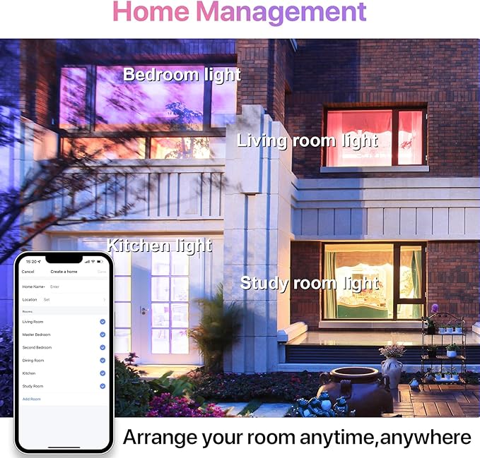 ORALUCE Smart Light Bulb Compatible with Alexa & Google Home, C37 E12 LED Light Bulb 40W Equivalent, 2.4GHz WiFi & Bluetooth Color Changing APP Dimmable, Multicolor LED Bulb 450 Lumens,2P