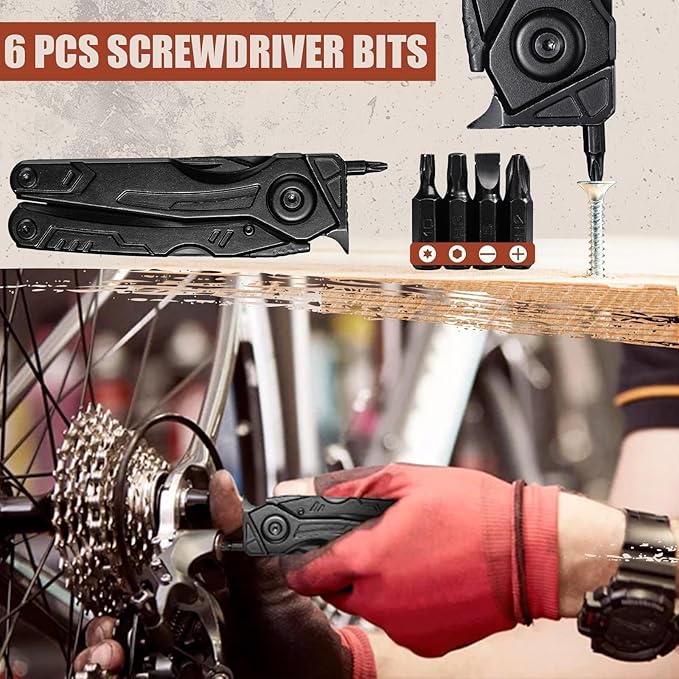 Freelander 20-in-1 Multitool, Multi Tool Pocket Knife with Screwdriver, Bottle Opener, Nylon Sheath and Pocket Clip, Needle Nose Pliers, EDC Multi-Tool Gear Gift for Him, Men