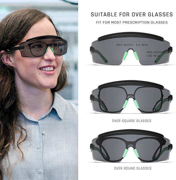 Anti Fog Safety Glasses Safety Goggles Over Glasses Protective Glasses with Anti Scratch Lenses Adjustable