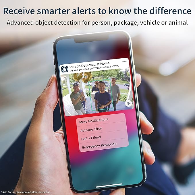 Arlo Pro 3 Floodlight Security Camera 2K HDR 2000-3000 Lumens | Wire-Free | Protect Driveways & Alleyways | Connects to Wi-Fi | Color Night Vision, Motion Sensor, 2-Way Audio, Rechargeable (White)