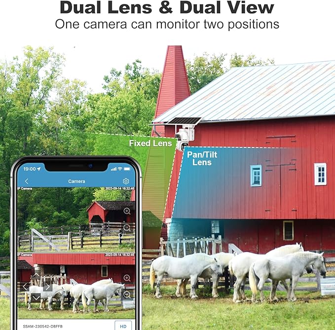 GENBOLT 3G/4G LTE Cellular Solar Security Camera Outdoor Wireless, 8W 15600mAh Battery Operated Surveillance IP Camera No WiFi, Dual Lens Spotlight CCTV System with SIM Card