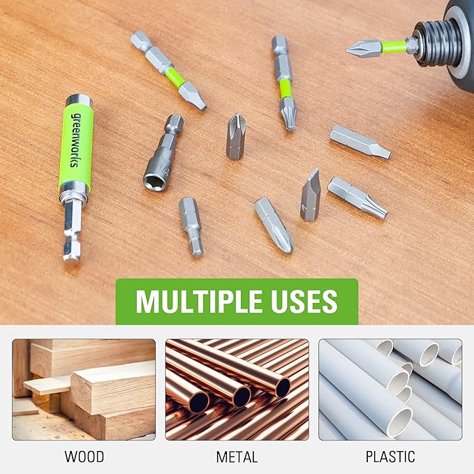 Greenworks 40 Piece Impact Rated Driving Set, Screwdriver Bit Set