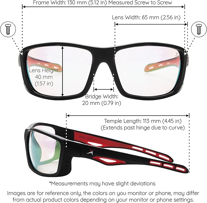 X Power Photochromic Lenses Safety ANSI Z87+ Impact Resistant Polycarbonate Lens & Frame